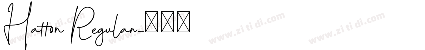 Hatton Regular字体转换
